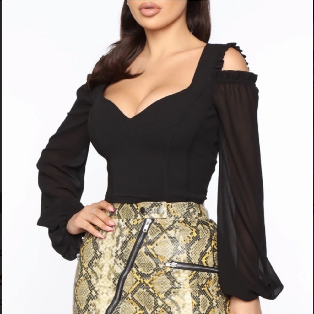 Corset long sleeve top